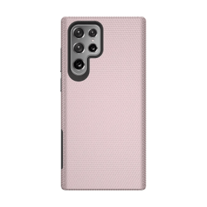 Triangle Shockproof Case with Anti Slip Grains for Samsung Galaxy S21 Ultra 5G - Rose Golden